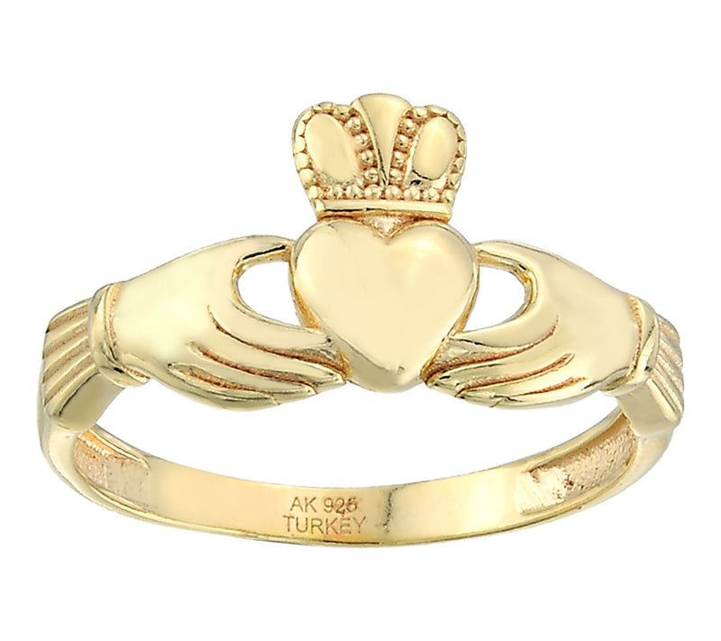 Silver Style Claddagh Design Ring, Sterling — View 6