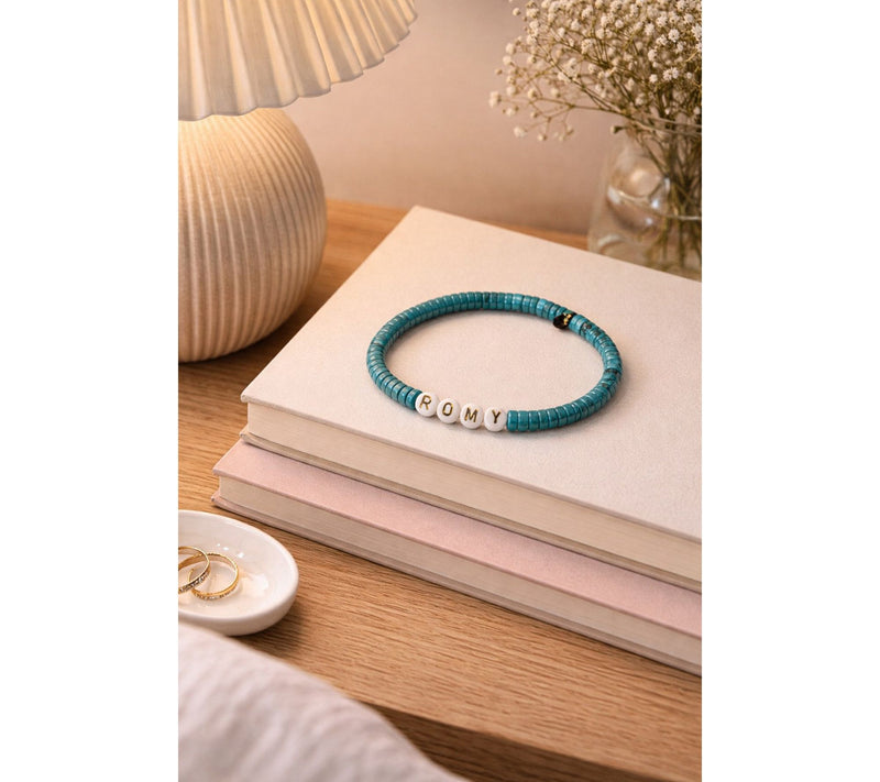 Alkeme Sterling Silver Turquoise Personalized Name Bracelet — View 3