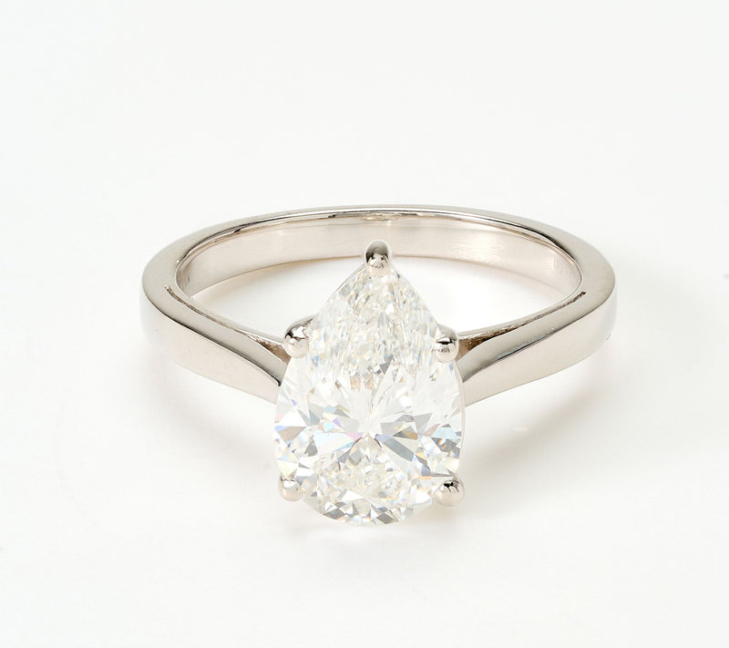 Fire Light Lab Grown Diamond Pear 3 cttw Ring, 14k Gold — Main view