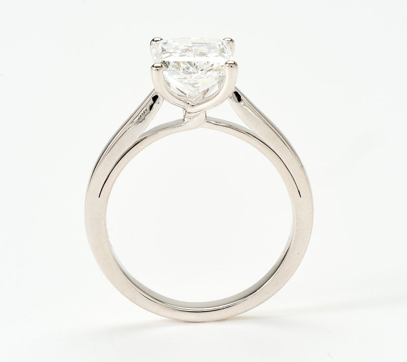 Fire Light Lab Grown Diamond Radiant 3 cttw Ring, 14k Gold — View 2