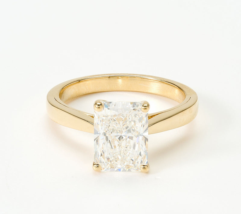 Fire Light Lab Grown Diamond Radiant 3 cttw Ring, 14k Gold — View 10