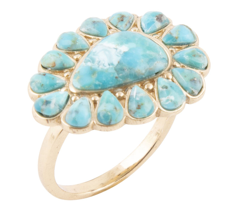 Barse Artisan Crafted Durango Turquoise Statement Ring — View 2