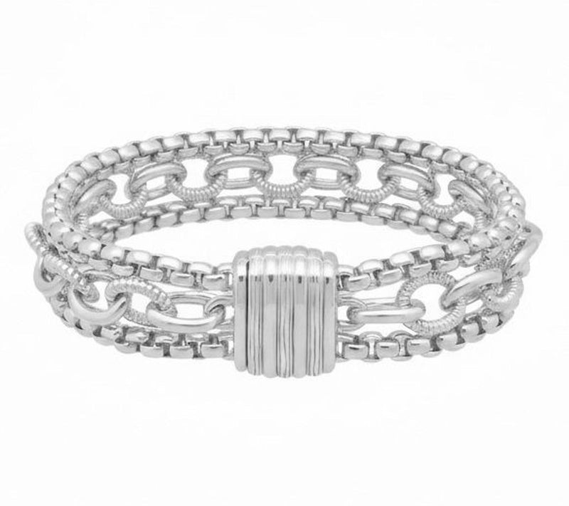 Ariva Sterling Silver Multi-Chain Bracelet — View 2