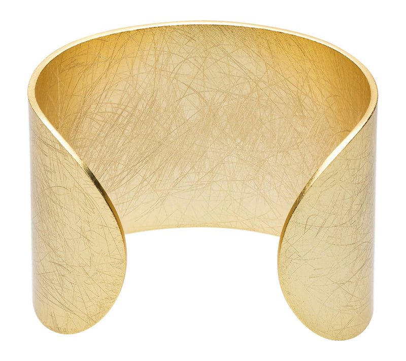 Youzey Brushed Wide Cuff Statement Bracelet — View 3