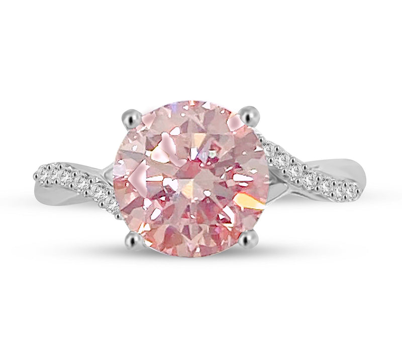 Fire Light 2.65 cttw Pink Lab Grown Diamond Ring, 14K Gold — View 2