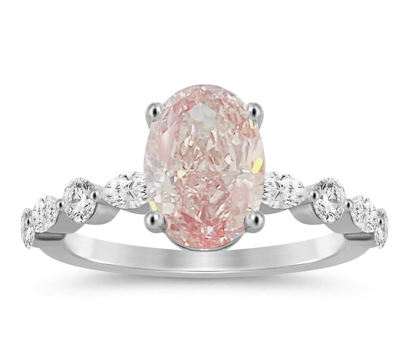 Fire Light 2.15 cttw Pink Lab Grown Diamond Ring, 14K Gold — Main view