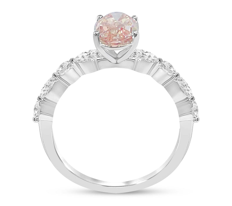 Fire Light 2.15 cttw Pink Lab Grown Diamond Ring, 14K Gold — View 2