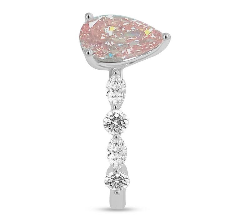 Fire Light 1.50 cttw Pink Lab Grown Diamond Ring, 14K Gold — View 3