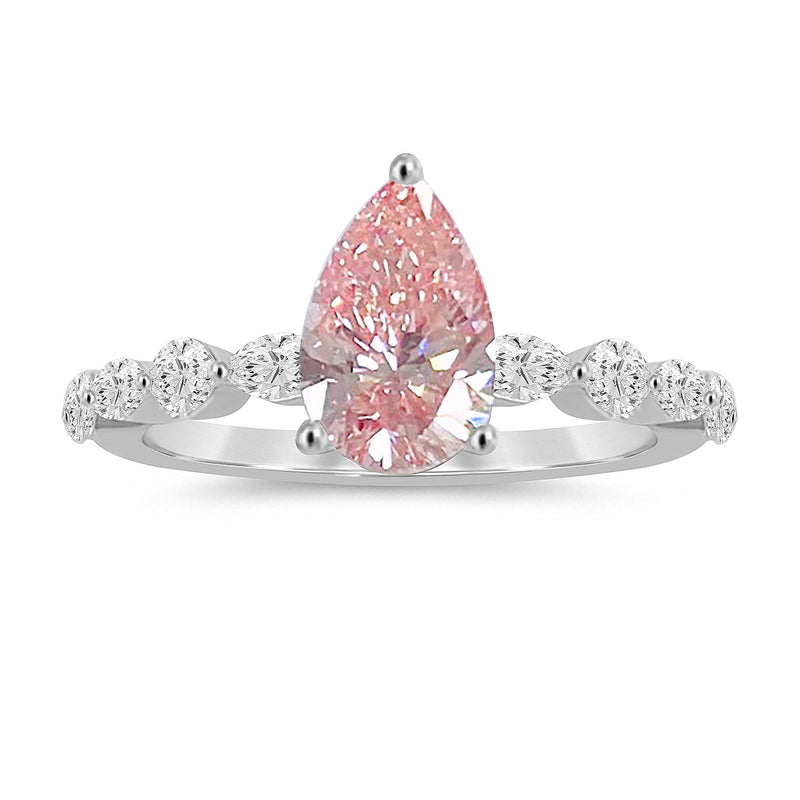 Fire Light 1.50 cttw Pink Lab Grown Diamond Ring, 14K Gold — View 2