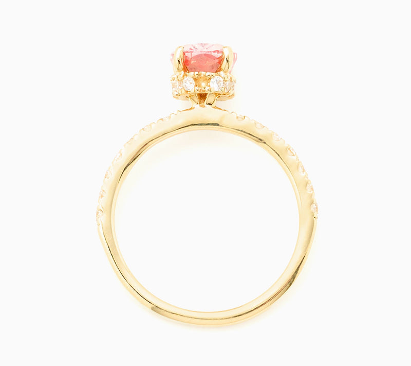 Fire Light Lab Grown Diamond 2.50 cttw Color Ring, 14K Yellow Gold — View 9