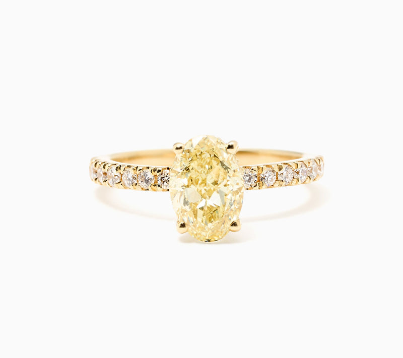 Fire Light Lab Grown Diamond 2.50 cttw Color Ring, 14K Yellow Gold — View 7