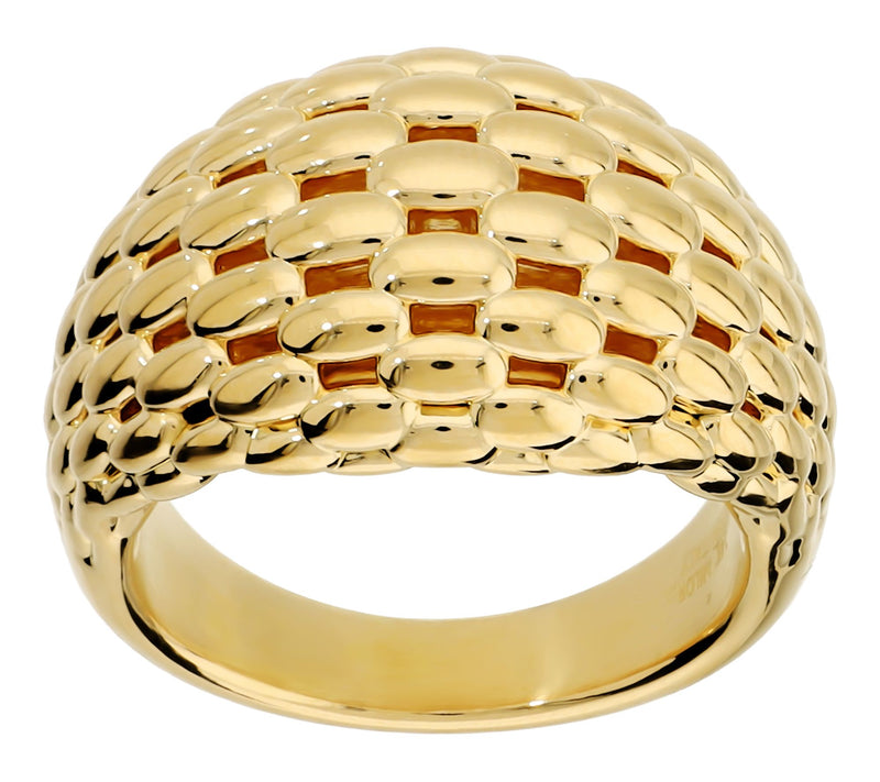 David Markstein Graduated Mesh Ring, 14K Gold Over Resin — View 6