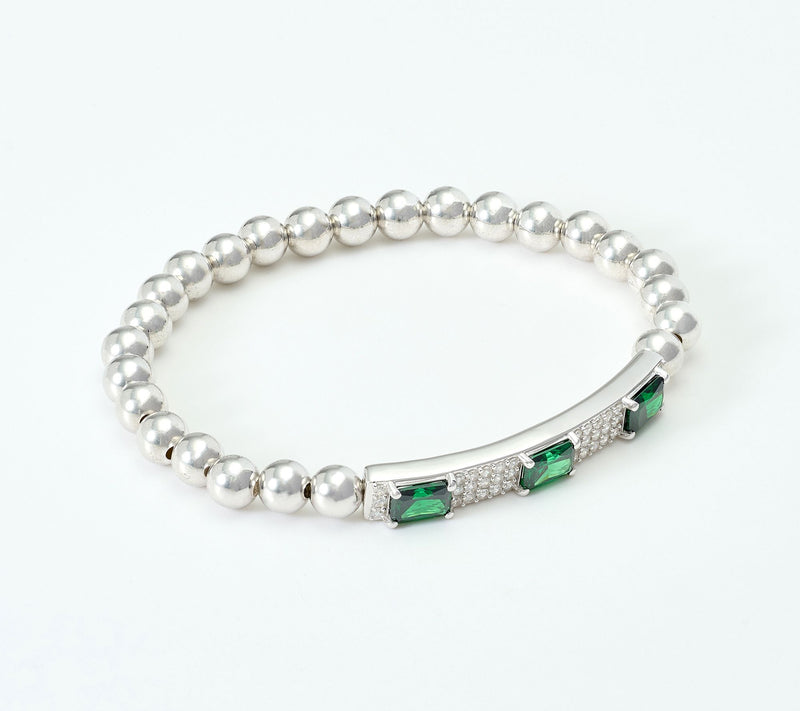 Diamonique x Kathy Levine Grand Slam Stretch Bracelet, Sterl — View 2