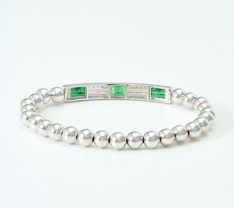 Diamonique x Kathy Levine Grand Slam Stretch Bracelet, Sterl — View 3
