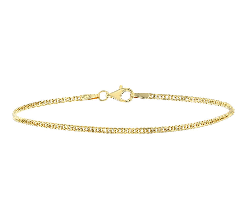 Adorna 14K Gold 2mm Curb Chain Bracelet — Main view
