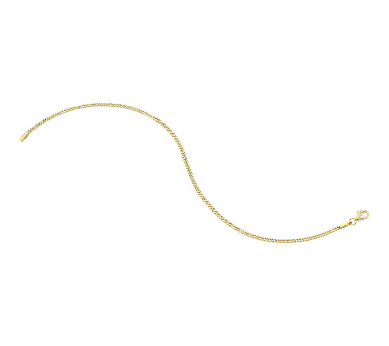 Adorna 14K Gold 2mm Curb Chain Bracelet — View 2