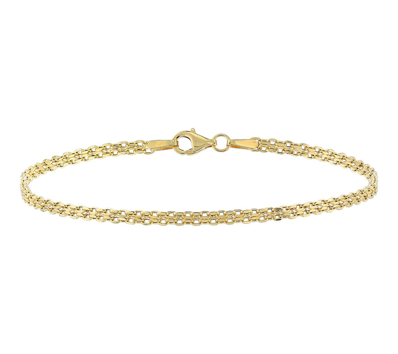Adorna 14K Gold 2.6mm Solid Bismark Chain Bracelet — Main view