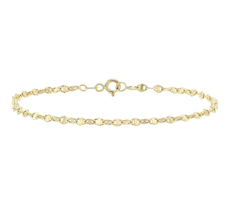 Adorna 14K Gold 2.8mm Solid  Mariner Link Bracelet — Main view