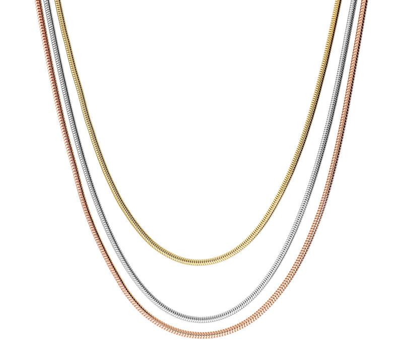 David Markstein Bronze Graduated 3-Strand Snake Necklace — View 13