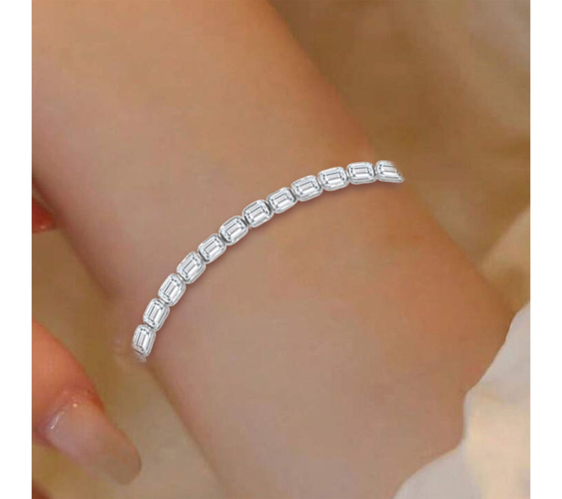 Fire Light 16.00 cttw Lab Grown Diamond TennisBracelet, 14K — View 3