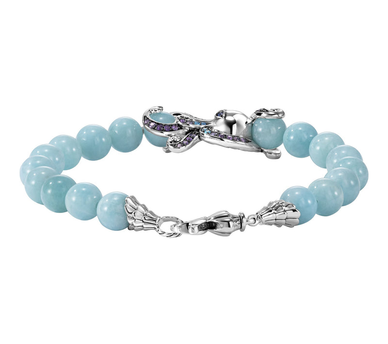 Third Person Sterling Sea & Soul Octopus Gemstone Bracelet — View 5