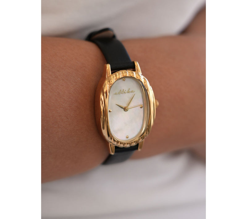 Ettika Women's Timeless Texture Leather Watch — View 7