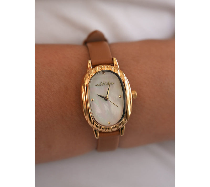 Ettika Women's Timeless Texture Leather Watch — View 5