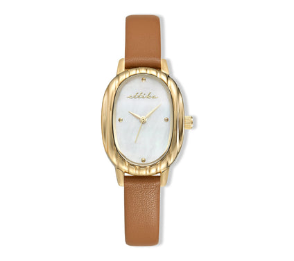 Ettika Women's Timeless Texture Leather Watch