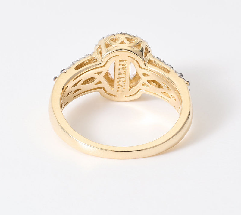 Kallati Morganite & Coco Diamond Ring, 14k Gold — View 3
