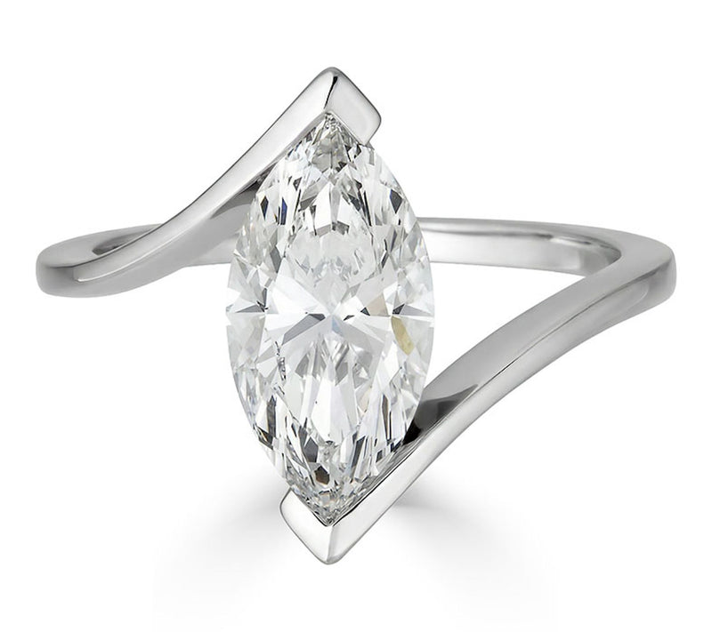 Vida Lab Diamonds Lab Grown 2.00 cttw MarquiseRing, 14K Gold — Main view