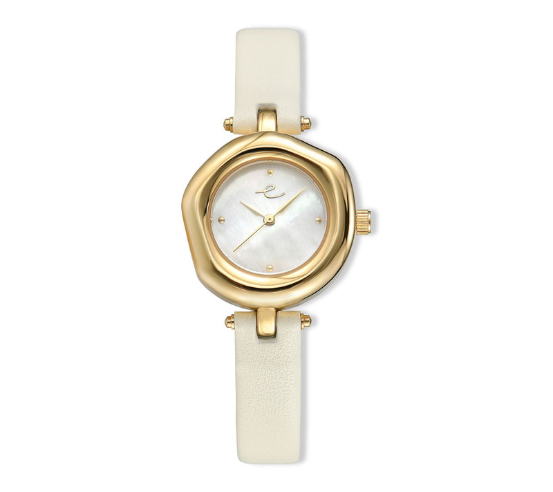 Ettika Women's Open Circle Leather Strap Watch — View 12