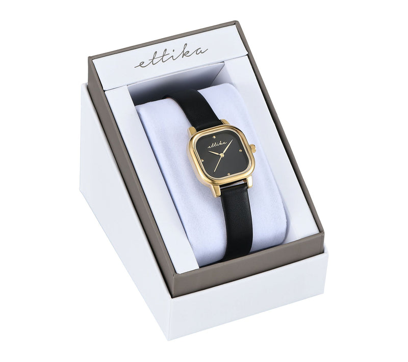 Ettika Women's Classic Square Leather Watch — View 6