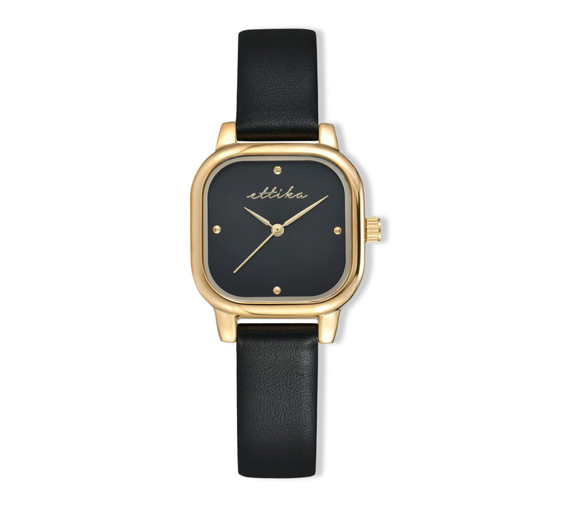 Ettika Women's Classic Square Leather Watch — View 2