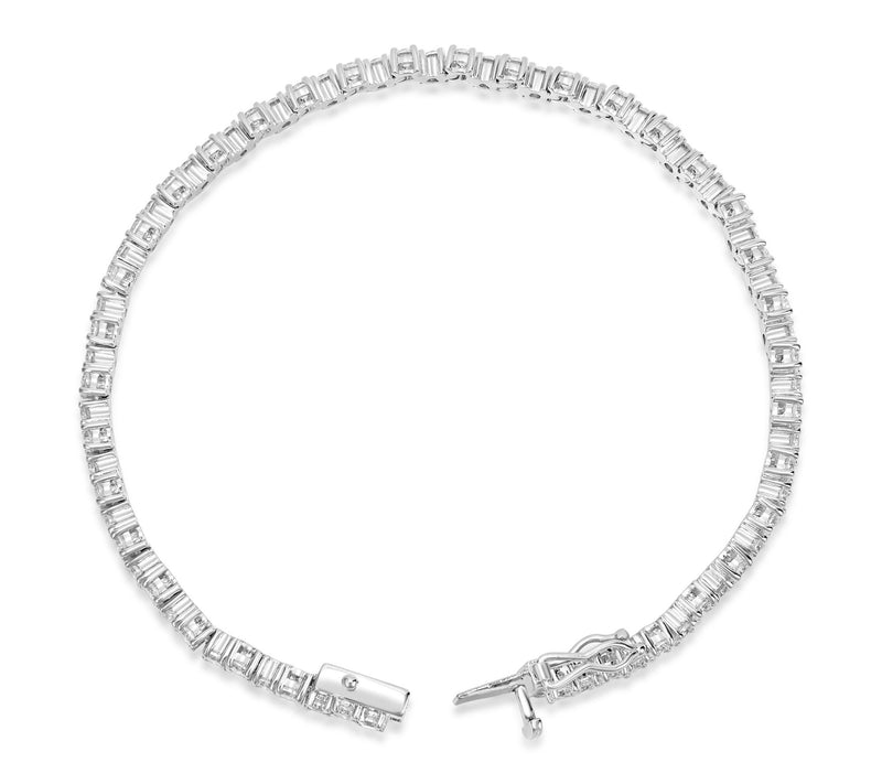 Diamonique x Kathy Levine Wavy Tennis Bracelet,Sterling — View 3