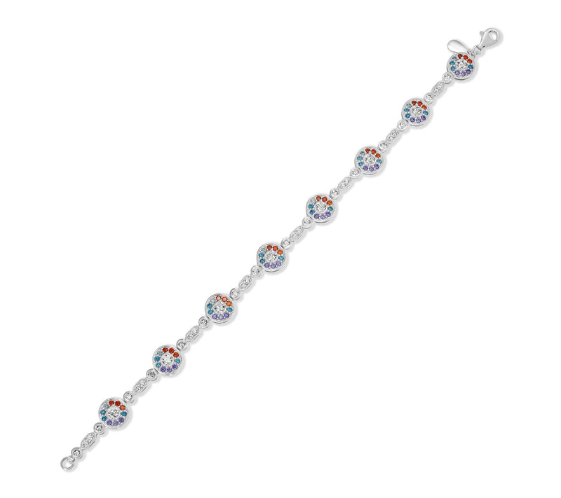 Diamonique x Kathy Levine Touch of Color Bracelet, Sterling — View 3