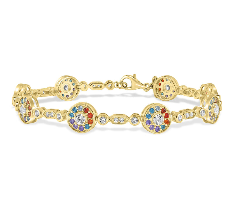 Diamonique x Kathy Levine Touch of Color Bracelet, Sterling — View 11