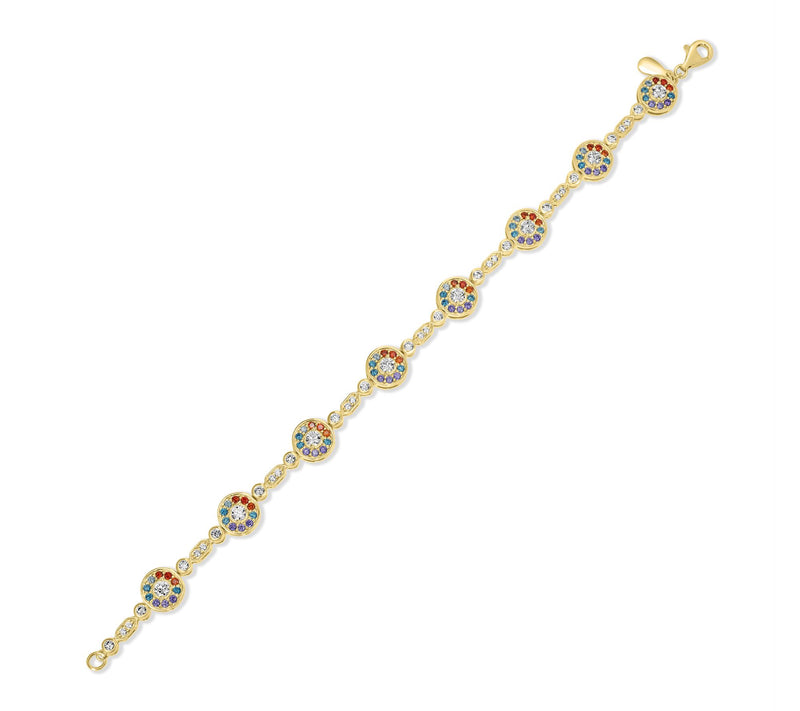 Diamonique x Kathy Levine Touch of Color Bracelet, Sterling — View 4