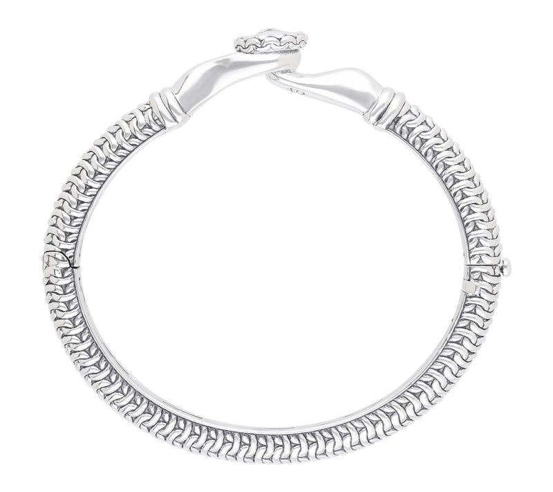 Tiffany Kay Studio Sterling Silver Button Hinged Bangle — View 2