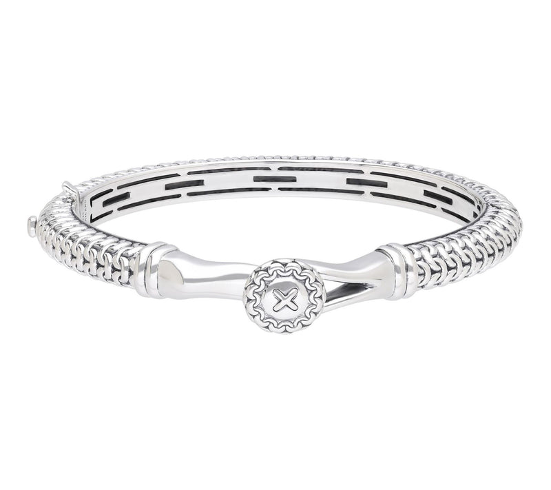 Tiffany Kay Studio Sterling Silver Button Hinged Bangle — Main view