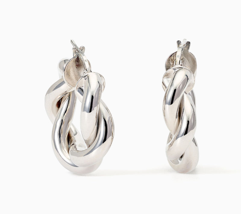 David Markstein Bronze 1" Bold Double Wrapped Hoop Earrings — View 7