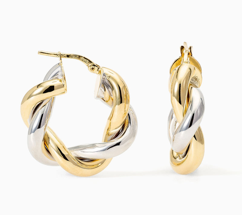 David Markstein Bronze 1" Bold Double Wrapped Hoop Earrings — View 16