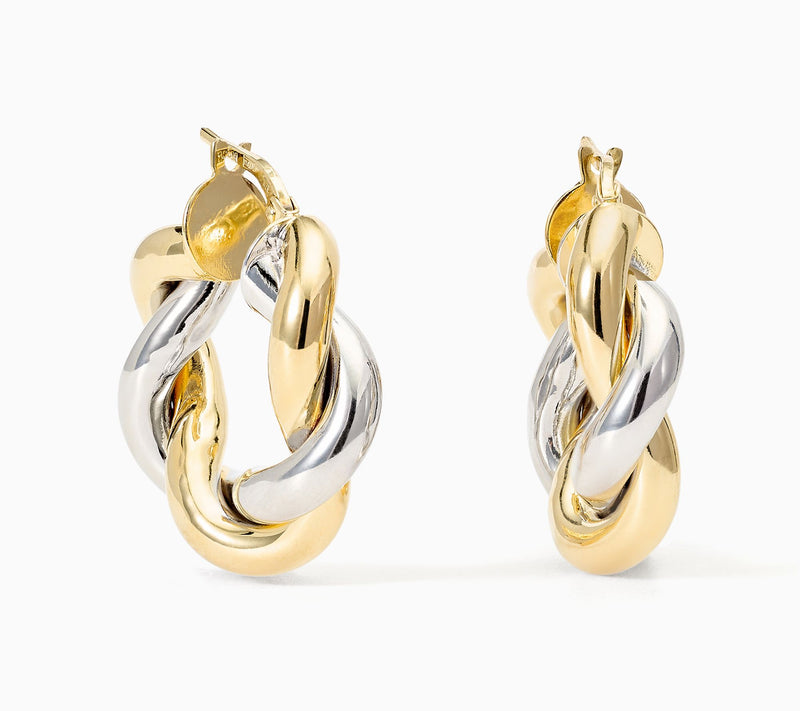 David Markstein Bronze 1" Bold Double Wrapped Hoop Earrings — View 13