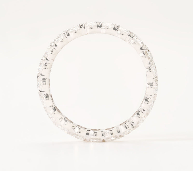 Fire Light Lab Grown Diamonds 3 cttw Oval Cut Eternity Band, 14k Gold — View 2