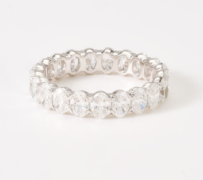 Fire Light Lab Grown Diamonds 3 cttw Oval Cut Eternity Band, 14k Gold — Main view