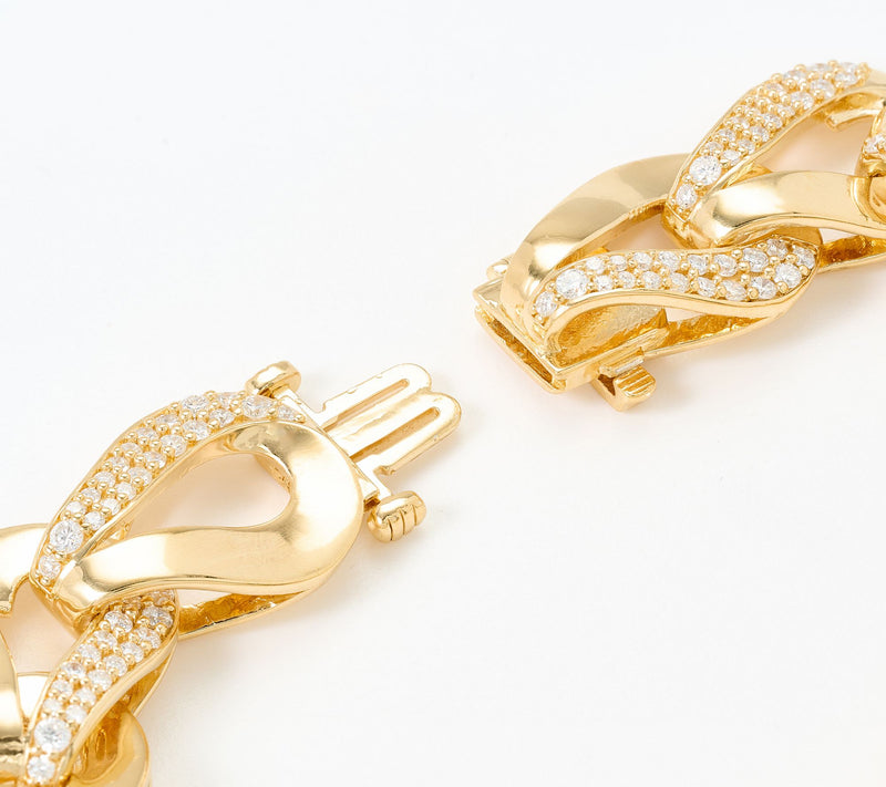 Fire Light Lab Grown Diamonds 3.5 cttw Chain Bracelet, Sterling Silver — View 2