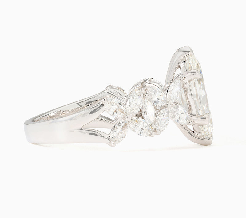 Fire Light Lab Grown Diamonds 3.25 cttw Mixed Marquise Ring, 14k Gold — View 9