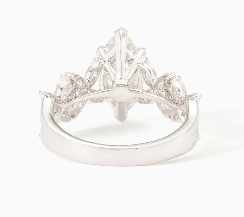Fire Light Lab Grown Diamonds 3.25 cttw Mixed Marquise Ring, 14k Gold — View 8