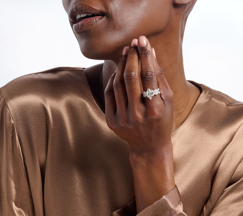 Fire Light Lab Grown Diamonds 3.25 cttw Mixed Marquise Ring, 14k Gold — View 10