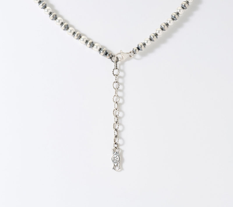 American West Sterling Silver Turquoise Squash Blossom Necklace — View 3