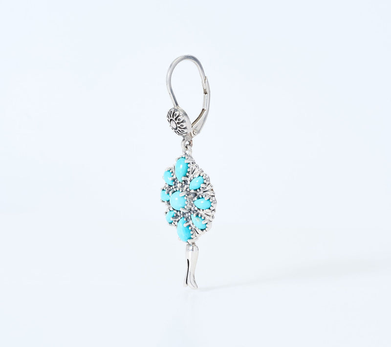 American West Sterling Silver Petit Point Turquoise Earrings — View 2